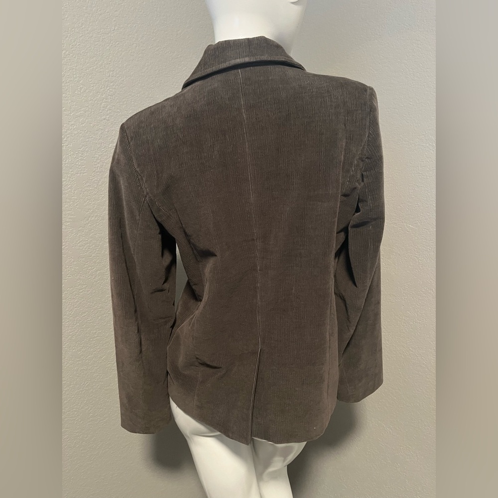 Rafaella Petites Women’s Dark Olive Green 2 BF  LS Corduroy Jacket Size 10P - Picture 5 of 13